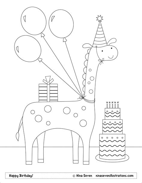 Coloring pages of birthdays and parties for children to print and color. Personalized Happy Birthday Coloring Pages at GetColorings ...