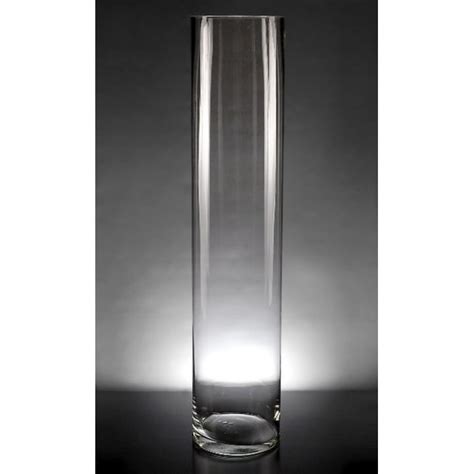 Clear Glass 24 Inch Cylinder Vases