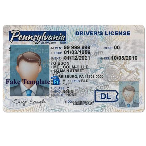 Photos On Drivers License Template Psd E31
