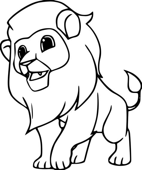 Coloriage Animal Sauvage Lion à Imprimer Sur Coloriages Info