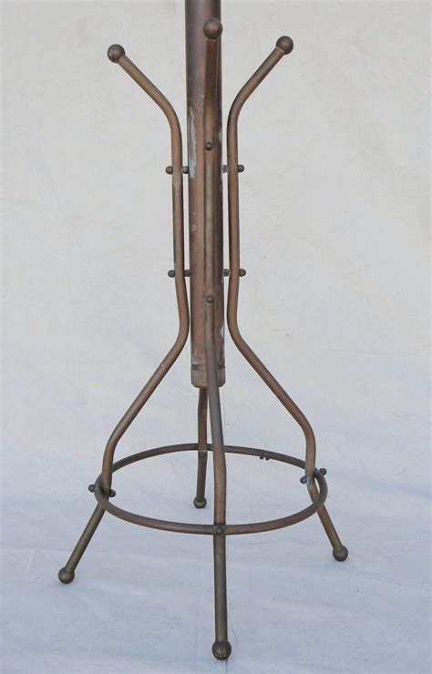 Early 20th Century Art Deco Brass Coat Rack For Sale At 1stdibs