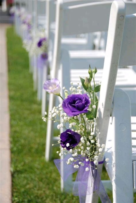 Weddings | Wedding chair decorations, Purple wedding flowers, Purple