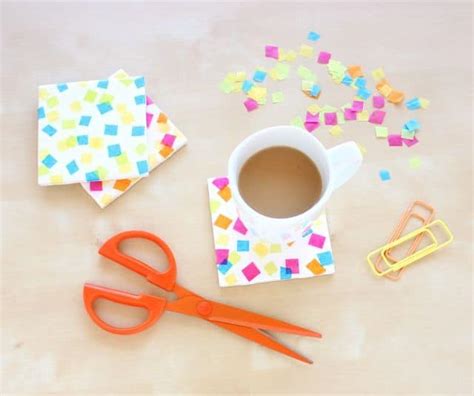 Confetti Coasters For Your Next Party Mod Podge Rocks