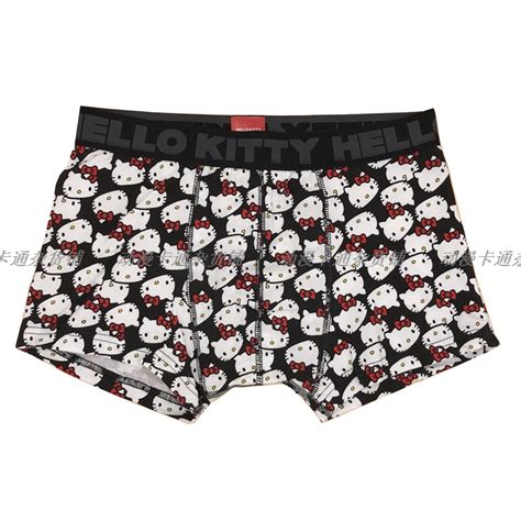 Teen Hello Kitty Briefs Boxer Men Underwear Male Cartoon Boxers Cotton