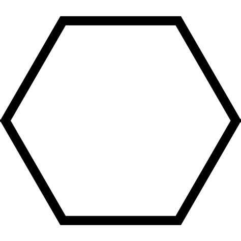 Hexagon Geometrical Shape Outline Vector Svg Icon Svg Repo