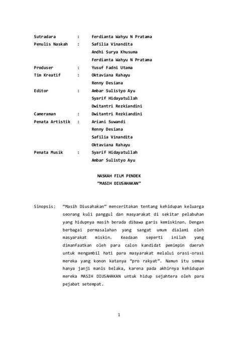 Contoh naskah film pendek sekolah