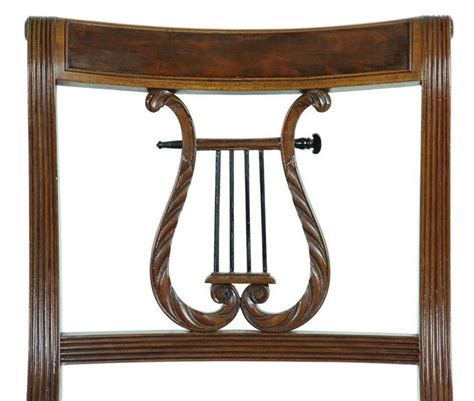 Mahogany Classical Lyre Side Chair Duncan Phyfe New York Circa 1815 Carved Chairs Side