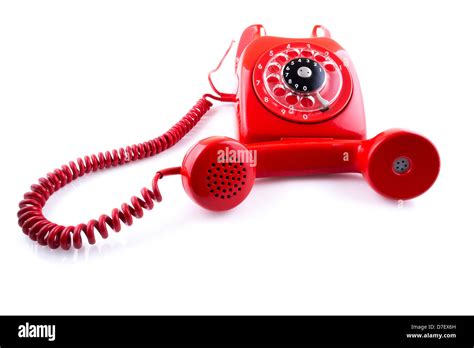 Vintage Red Telephone Stock Photo Alamy