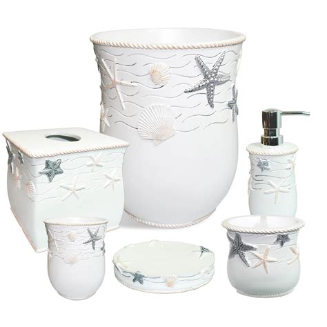 Popular Bath Belmar Bathroom 6 Piece Bath Accessory Set Ivory