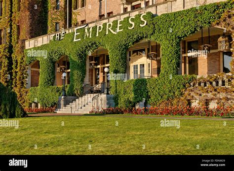 The Empress Hotel Ivy Detail Victoria British Columbia Canada Stock Photo Alamy