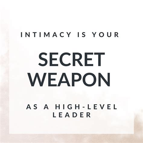 intimacy as a secret weapon in your life — melisa keenan