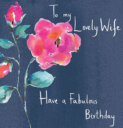 Floral Lovely Wife Birthday Card Karenza Paperie
