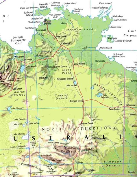 Northern Territory Australia Map Cities And Towns Map Gambaran