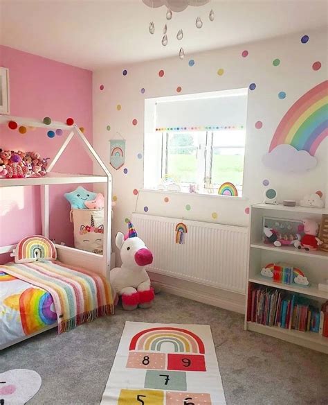 23 Best Rainbow Themed Kids Bedroom Ideas And Inspo Toddler Room Colorful Amazing Decor