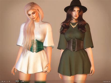 Toksik Bailo Dress The Sims 4 Catalog Наряды Женская одежда Одежда