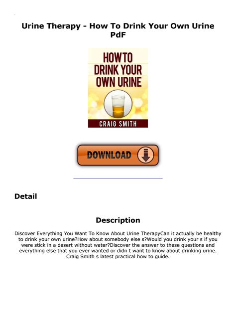 Urine Therapy How To Drink Your Own Urine Pdf By Emlhub72 Issuu