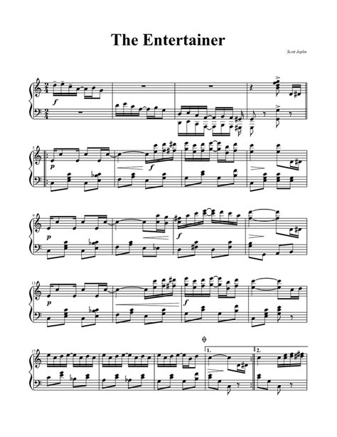 Ä ˇˇ ˇ ˇ#ˇ ˇˇ ˇ. Joplin - The Entertainer Sheet music | Download free in PDF or MIDI | Musescore.com