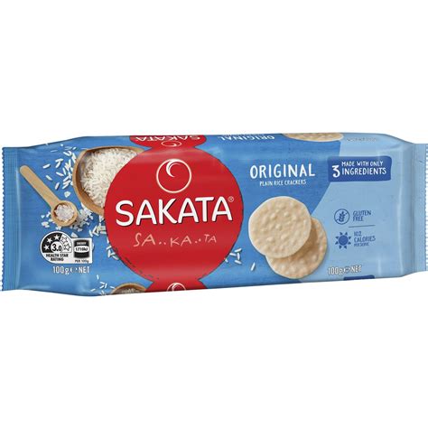 Sakata Rice Crackers Plain 100g Woolworths