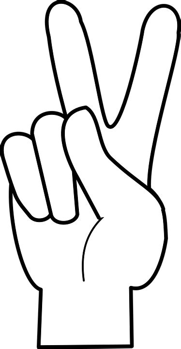 Paz Dedos Mão Gráfico Vetorial Grátis No Pixabay