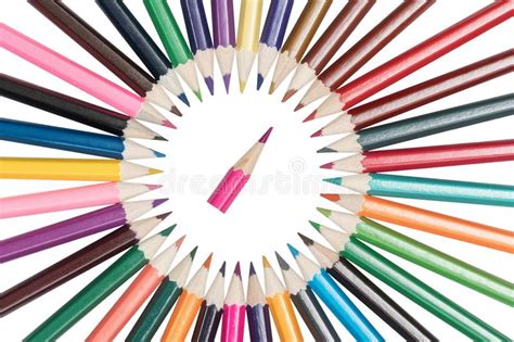 Pencils Are Arranged In A Circle Stock Photo Image Of Colored