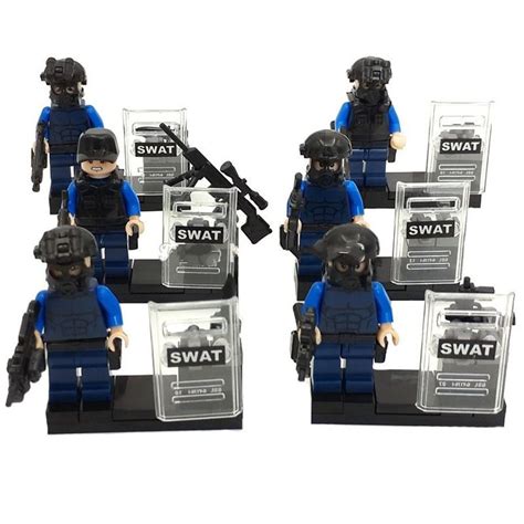 Lego City Police Officer Swat Military Minifigure Compatible Toy Sg