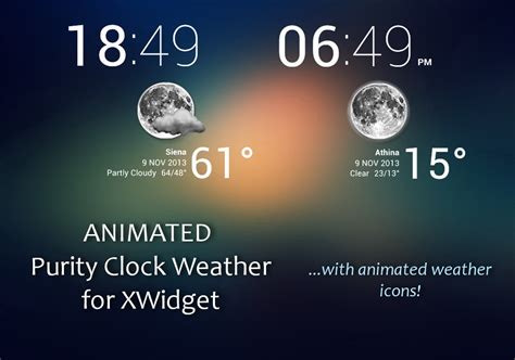 Animated Purity Clock Weather For Xwidget By Jimking On