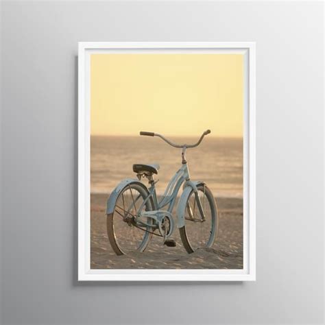 Coastal Wall Decor Bicycle Wall Art Bike Print Bike Wall Etsy