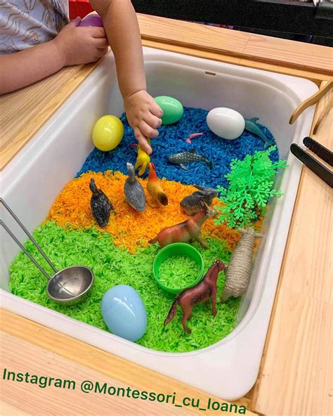 A mud kitchen activity for kids. Sensory bin with rice | Sensory bins, Outdoor decor, Decor