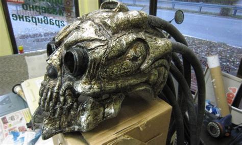 Character design inspiration predator mask airsoft predator xenomorph predator halloween costume to catch a predator airsoft mask predators film. Hand Crafted Skull Helmet Mixes the Predator with a ...