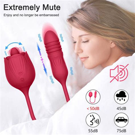 Rose Clit G Spot Vibrator Oral Licking Thrusting Dildo Bullet Sex Toys For Women Ebay