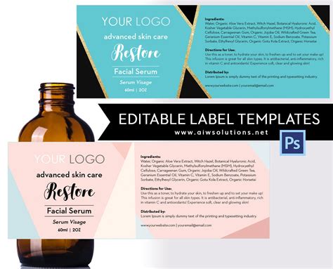 All templates are pdf files, which require adobe reader or adobe. Product Label Template-ID18 ~ Stationery Templates ...
