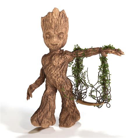 Maybe you would like to learn more about one of these? 3D model Baby Groot swing | CGTrader