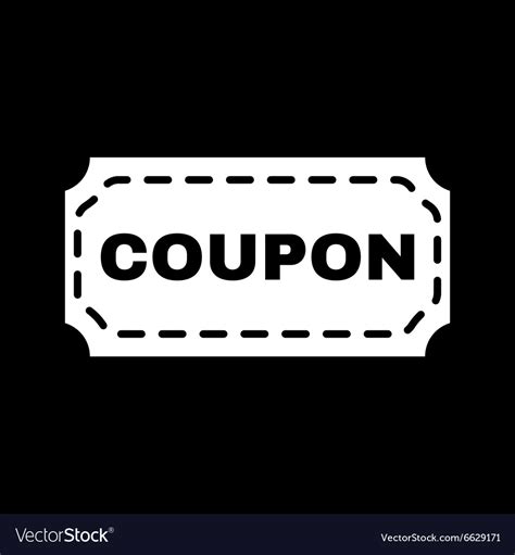 Coupon Icon Discount And T Offer Symbol Vector Image