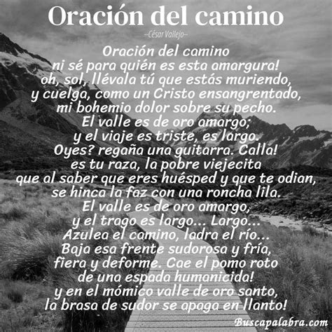 Poema Oración Del Camino De César Vallejo Análisis Del Poema