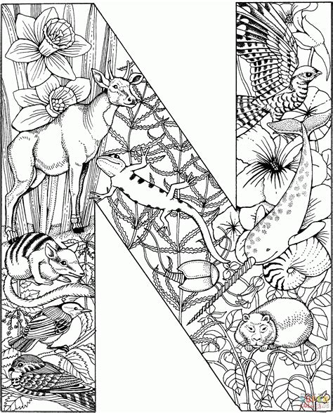 Letter N Coloring Pages Preschool Coloring Home