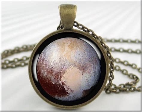 Pluto Pendant Necklace Resin Charm Planet Pluto Jewelry Etsy