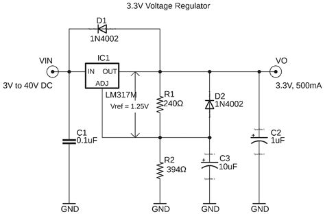 Lm317 Adjustable Regulator Power Supply Circuit Calculator And Datasheet