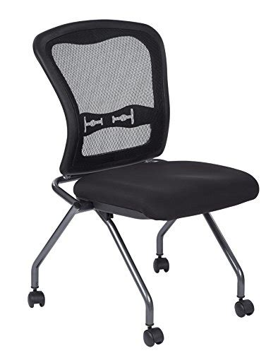 Office Star Deluxe Breathable Progrid Back Freeflex Coal Seat Armless