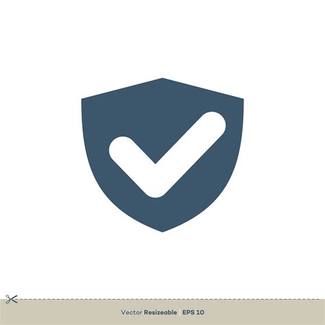 Shield Check Mark Vector Logo Template Illustration Design Download