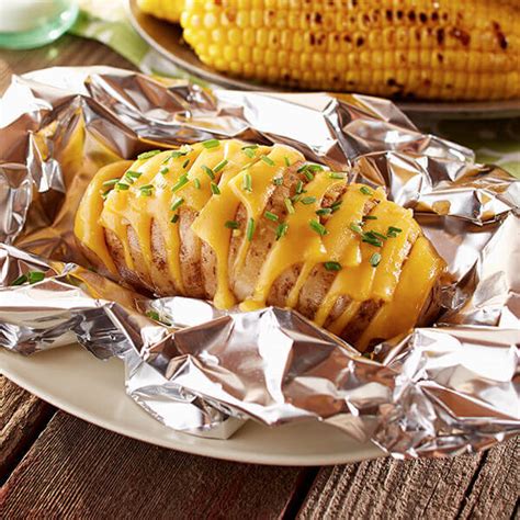 Microwave potatoes on microwaveable plate on high 8 min. Grilled Hasselback Potatoes Recipe | Land O'Lakes
