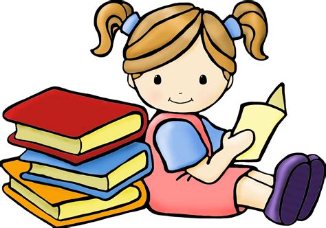 Student Reading Clipart