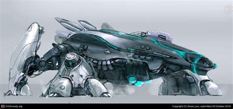 Robotic Dragon By Sean Yoo 2d In 2023 Spaceship Art Space Ship
