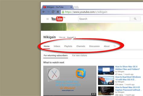How To Enable Youtube Channel Navigation Tabs Wikigain