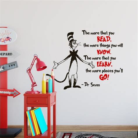 Dr Seuss Wall Decal Quote The More That You Read Dr Seuss