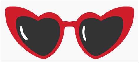 Download Animated Sunglasses Png - Red Heart Shaped Glasses Clipart ...