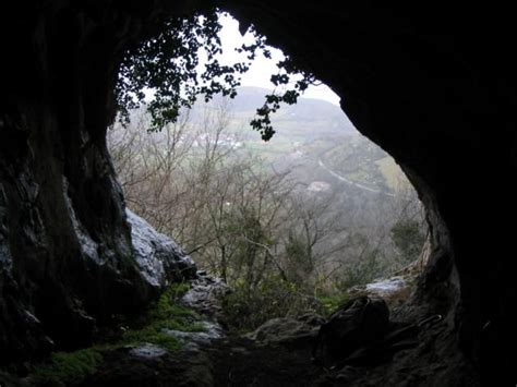 Entrada A La Cueva El Bosque Paisaje Japon Bosque Cuevas