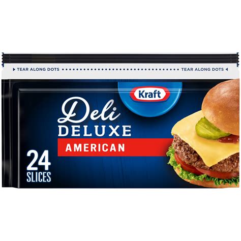 Kraft Deli Deluxe American Cheese Slices Ct Bag Walmart Com