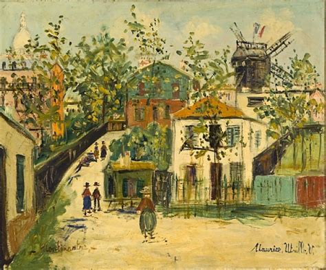 Montmartre Maurice Utrillo Painting Montmartre Renoir Paintings