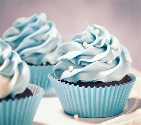 Yumminess Blue Cupcakes Baby Shower Cupcakes Pearl Cupcakes Icing