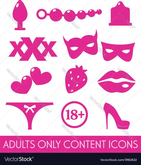 Set Of Sex Shop Icons Royalty Free Vector Image